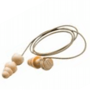 Corded filtered earplugs