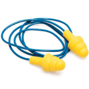 Cord flanged earplugs