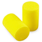 yellow foam earplugs