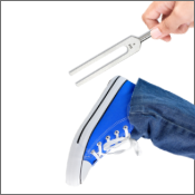 Tuning fork on shoe